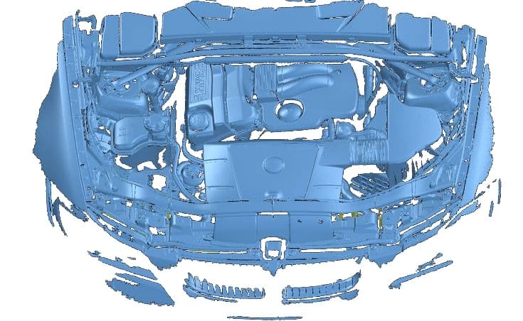 3D scan of a BMW M3 engine bay